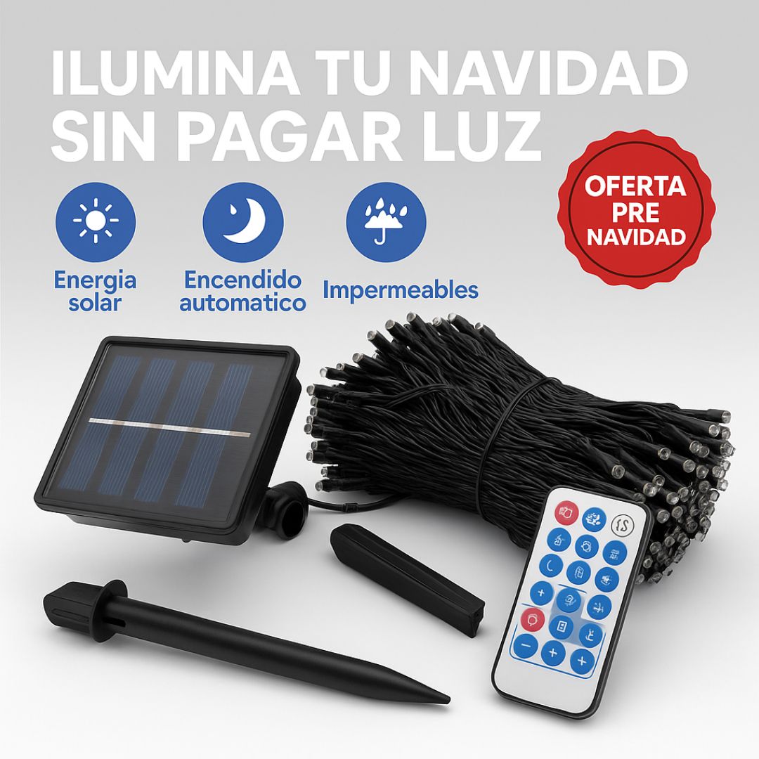 Luces Solares Navideñas EcoLuz™ – Decora sin que te suba la luz