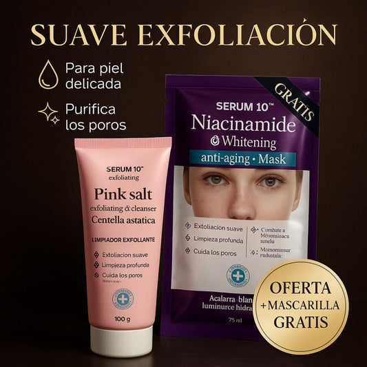 PinkSalt Glow Cleanser™ + Mascarilla Niacinamida GRATIS 🎁