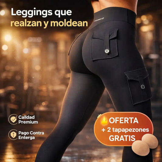 Leggings Moldeadores PushFit tipo cargo + GRATIS 2 Tapapezones
