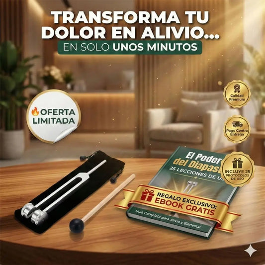 Kit Diapasón Terapéutico 128Hz™ – Alivio Natural + Libro GRATIS 🎁 +25 usos