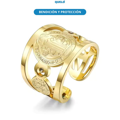 Anillo de Protección y Bendiciones San Benito Resistente