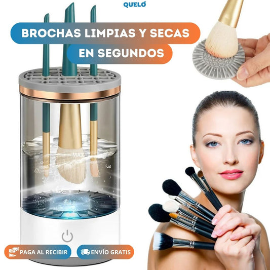 LIMPIADOR ELÉCTRICO PORTÁTIL DE BROCHAS DE MAQUILLAJE CON CONECTROR USB