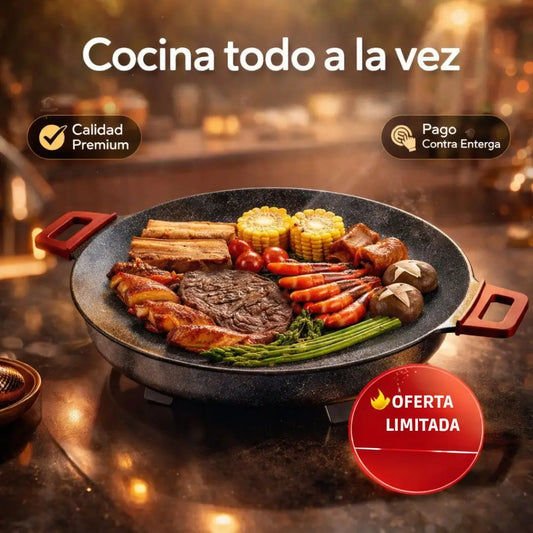 MaxGrill XL – Plancha Antiadherente Sin Complicaciones