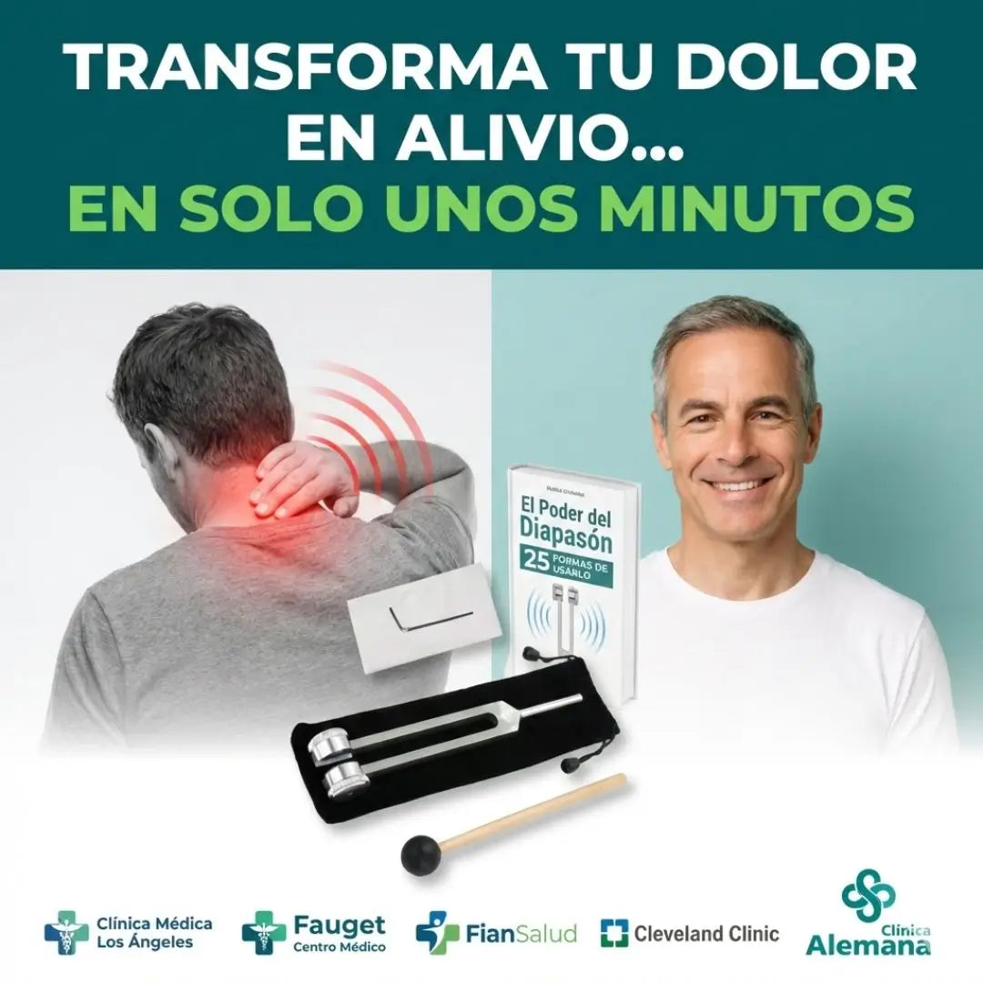 Kit Diapasón Terapéutico 128Hz™ – Alivio Natural + Libro GRATIS 🎁 +25 usos