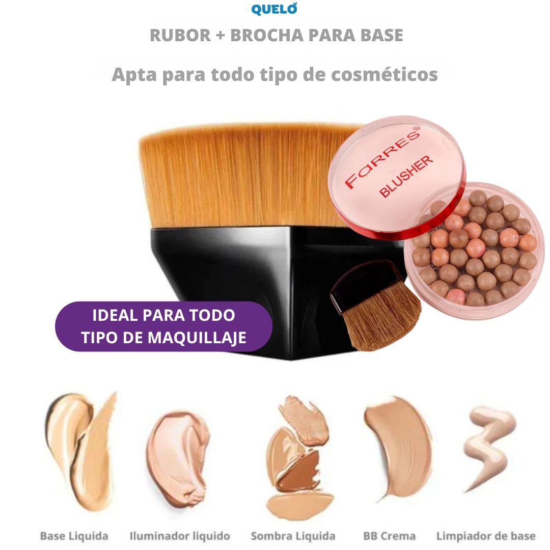 Brocha Mágica™ + Rubor Perlado | SET DE MAQUILLAJE A OTRO NIVEL