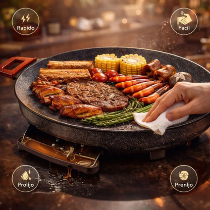MaxGrill XL – Plancha Antiadherente Sin Complicaciones