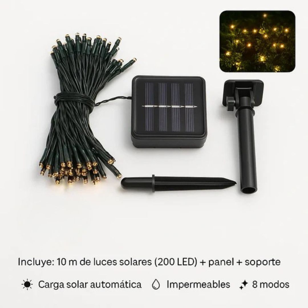 Luces Solares Navideñas EcoLuz™ – Decora sin que te suba la luz