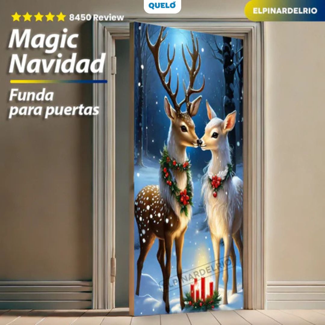 NAVIPUERTA™ | FUNDA DE NAVIDAD PARA PUERTAS | INSTALACIÓN RÁPIDA ⏱️