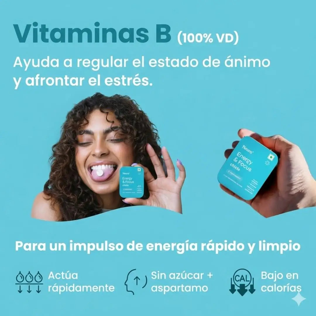 Neuro Energy & Focus™ – Mentas de Cafeína Natural (Menta)