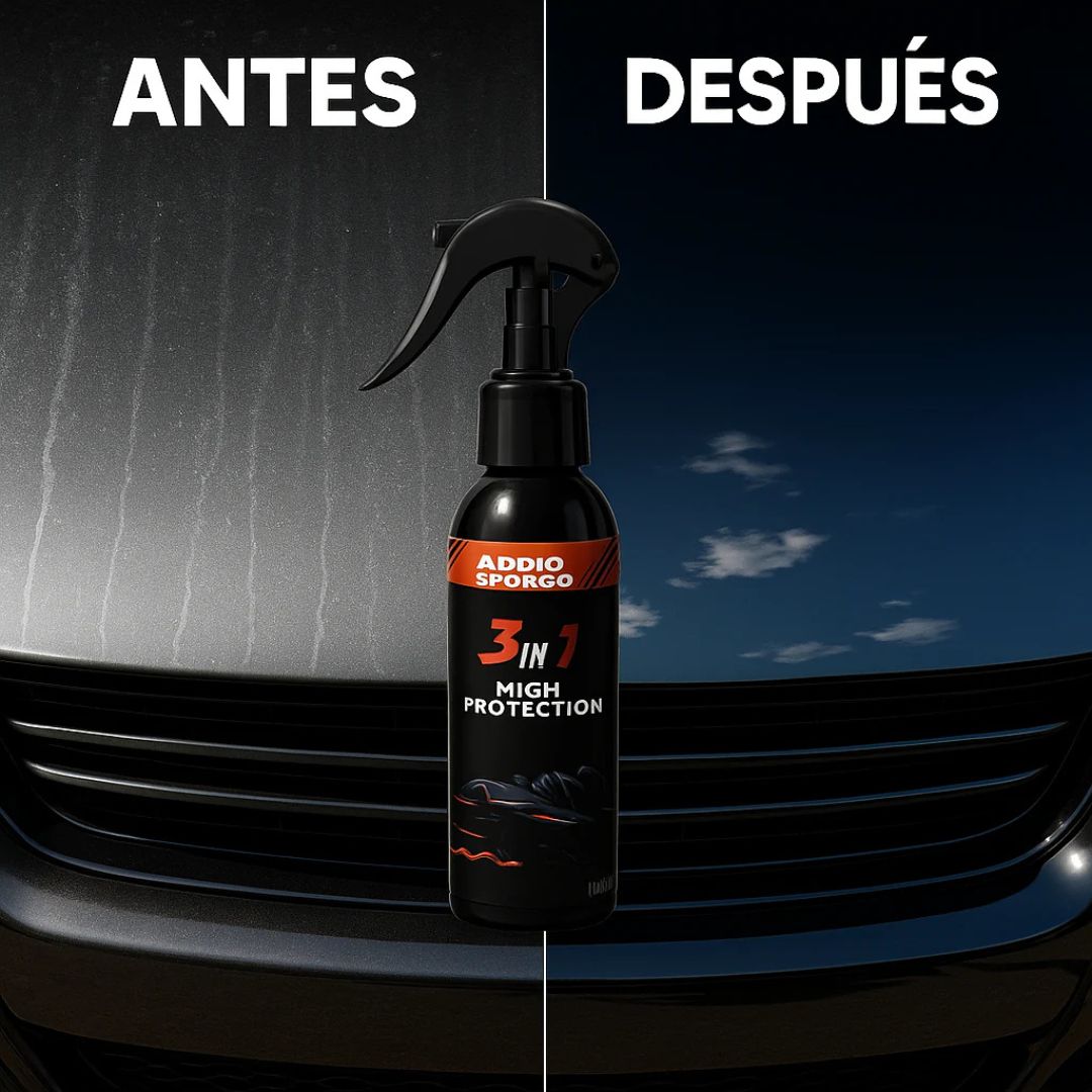 Addio Sporco™ 3 en 1 – Brillo y Protección sin Lavados por 6 Meses (GRATIS 🎁 paño + esponja)