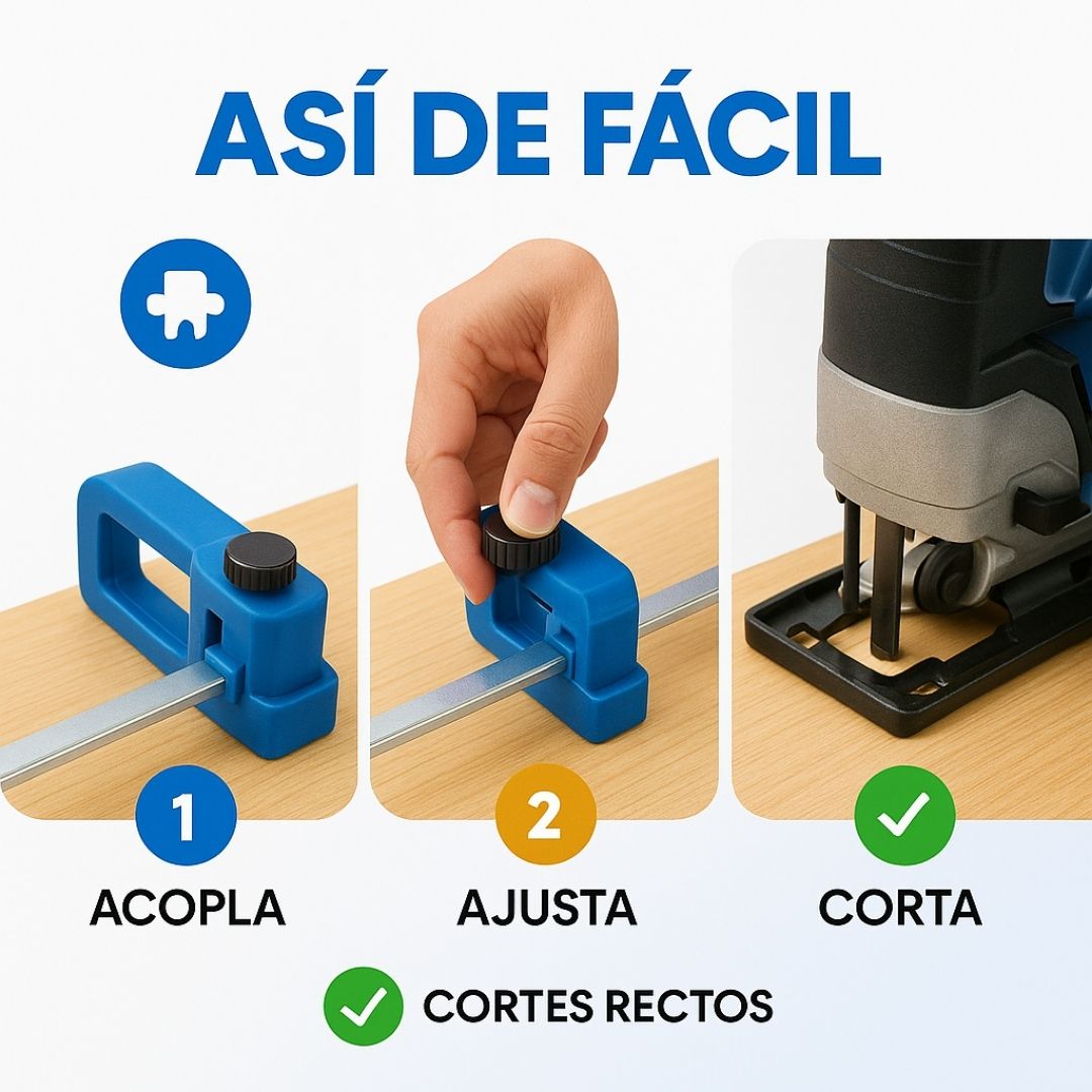 Cortes Perfectos™ – Guía Ajustable para Sierras