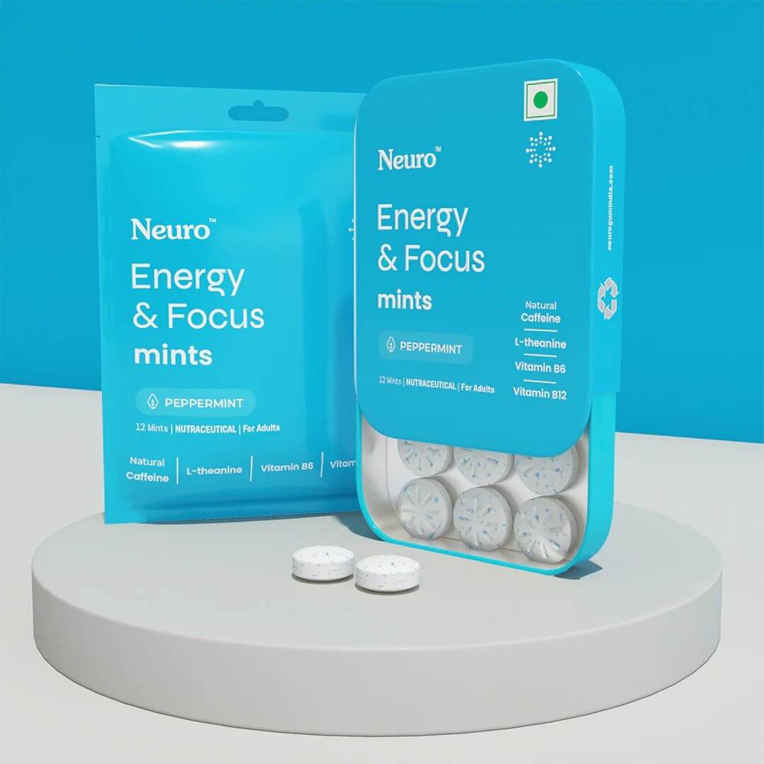 Neuro Energy & Focus™ – Mentas de Cafeína Natural (Menta)
