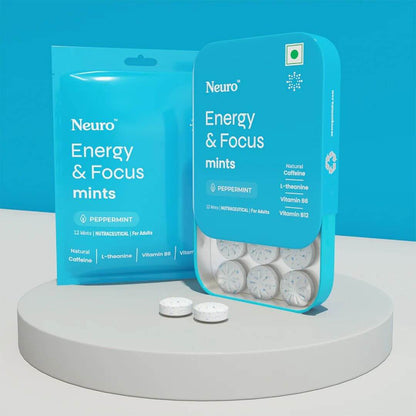 Neuro Energy & Focus™ – Mentas de Cafeína Natural (Menta)