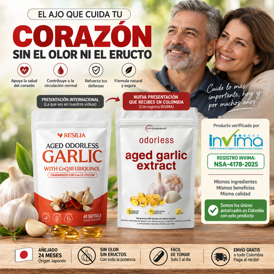 | Aged Garlic · Ajo Añejo Sin Olor |