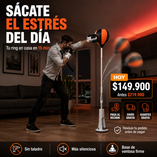 KnockOut Pro - Pera de Boxeo con Base