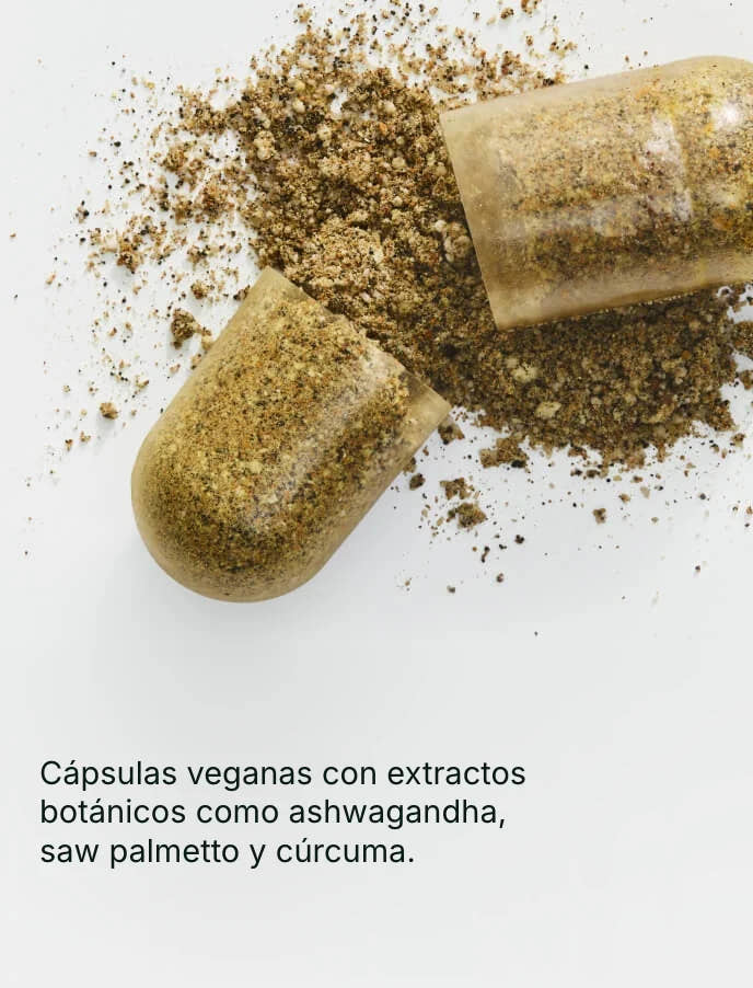 Cápsulas veganas con extractos botánicos